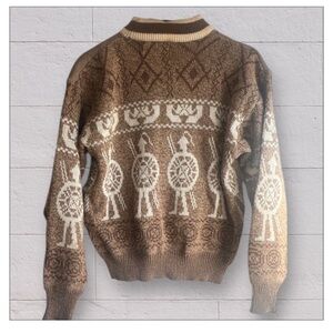 Vittorio men’s sweater vintage leather